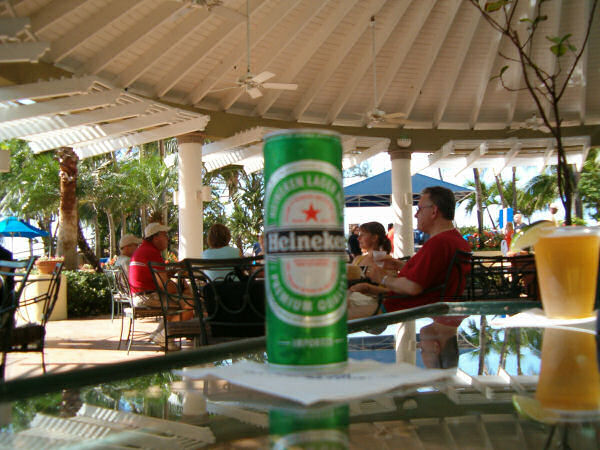 Heineken on a tropical island.