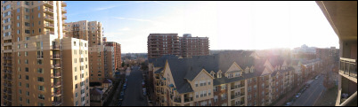 View from our balcony in Arlington, VA.