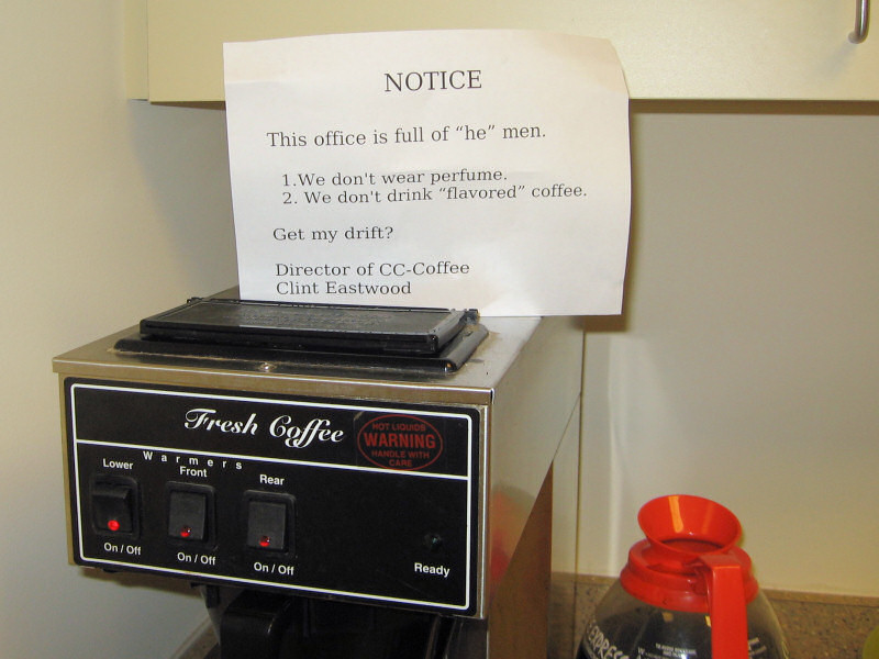 Coffee notice.