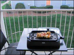 Outside grill.