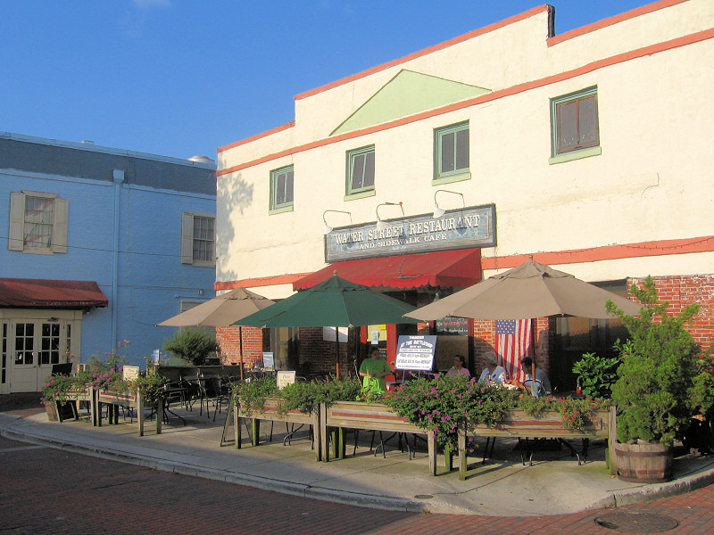 A street side restaurant that featured in Dawson's Creek.