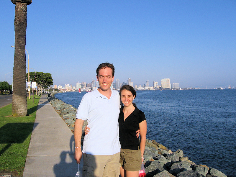Us and the San Diego skyline.