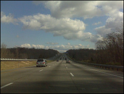 On the road in Maryland.