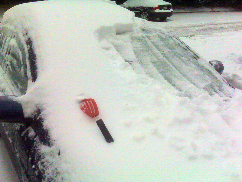Car with snow.