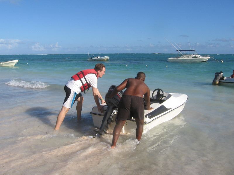 Speed boat.