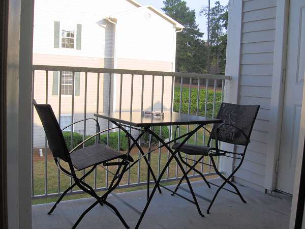 The balcony.