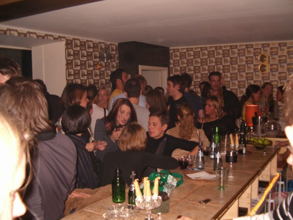Full with people.