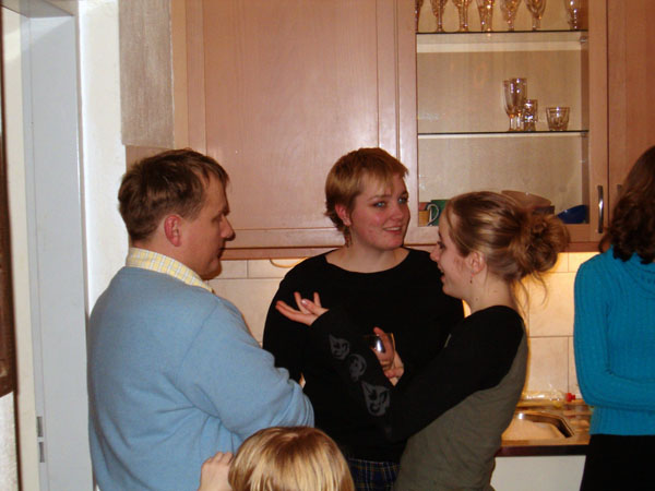 Talking.