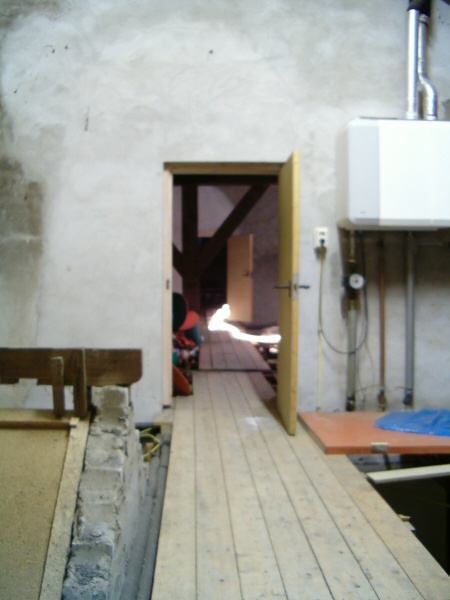 The compartments in the attic.