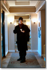 Ready for walking to work on a cold winter day.