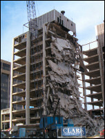 Demolishing an office building in Rosslyn, VA.