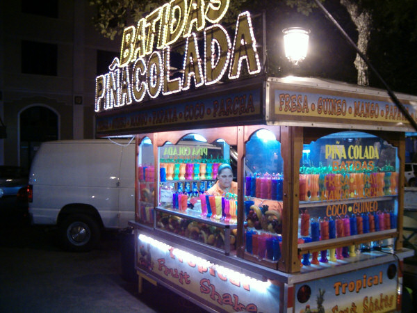 Pina Colada sold on the street.