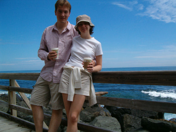 Together at the seaside in Puerto Rico.