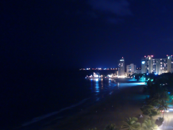 View of the Isla Verde beach from the Waterclub.
