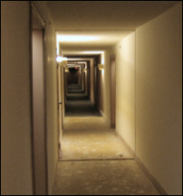 Hallway without carpet.