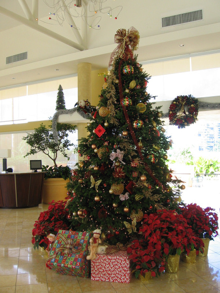 Christmas tree in the hotel.