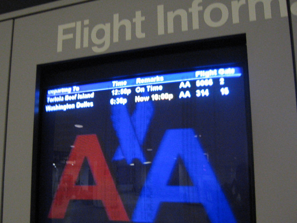 Washington Dulles -- 3,5 hours delay.