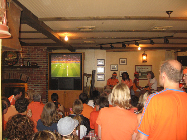 Watching Holland-Portugal in Washington DC. 