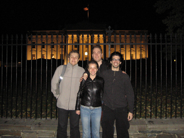 In front of the White House.