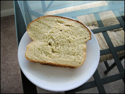 A slide of home made bread.