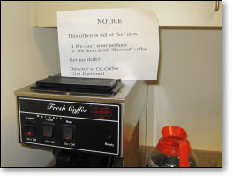 Coffee notice.