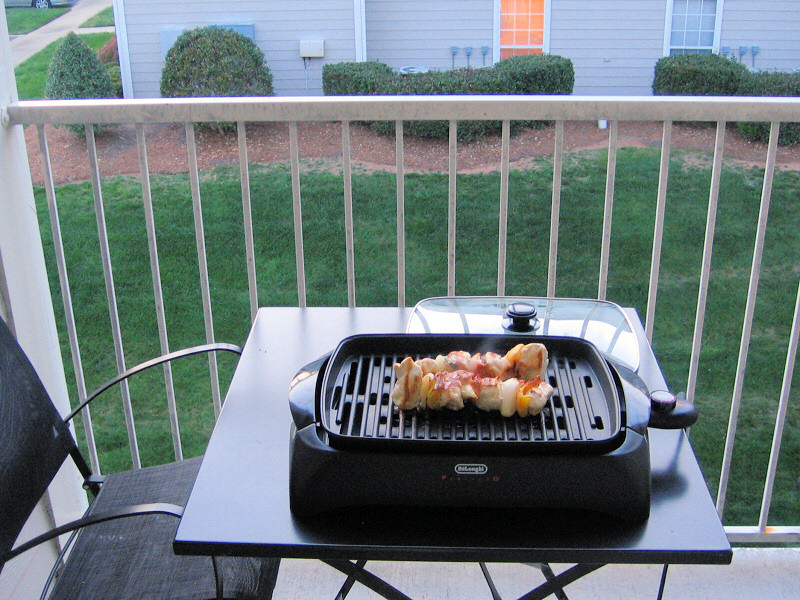 Outside grill.