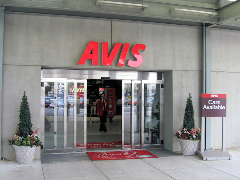 Avis car rental.