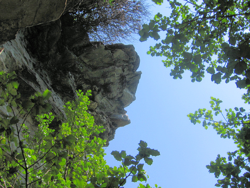 Hanging rock.