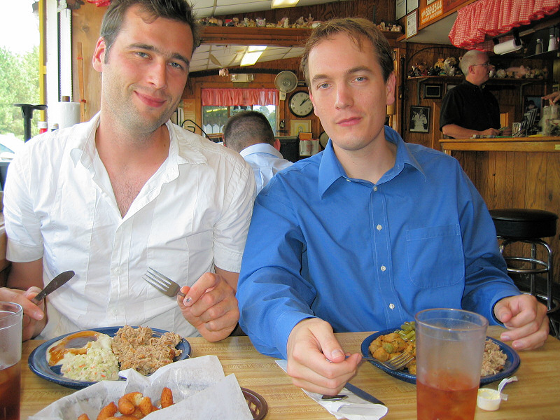 Guus and Joost at lunch.