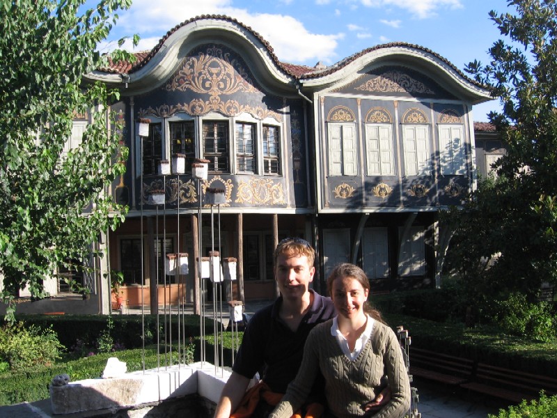 Sasha and Guus in front of the Etnographical Museum.