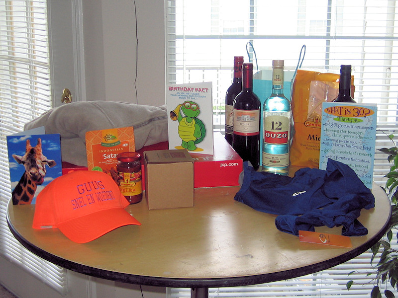 Birthday presents.