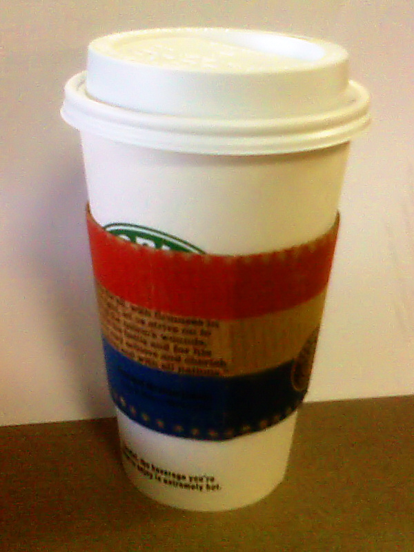 Inauguration Starbucks cup.