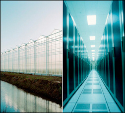Greenhouses and data centers.