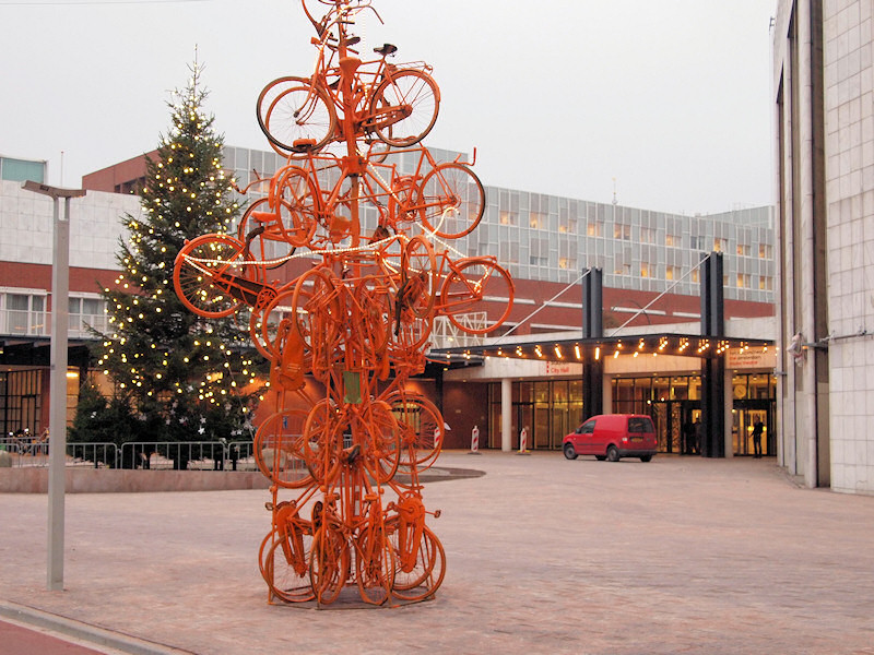 Art in front of Amsterdam City Hall.