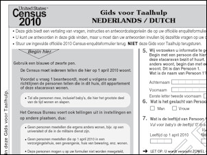 Dutch Gids voor Taalhulp for the U.S. Census 2010.