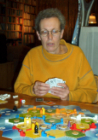 Mieke going for the first place.