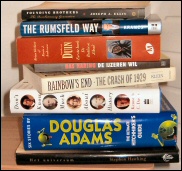 My pile of books to read.